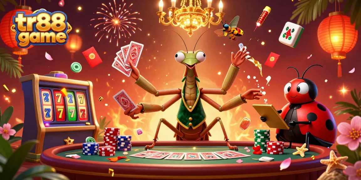 Engage in the thrilling tr88 game experience with vibrant characters and dynamic casino elements.
