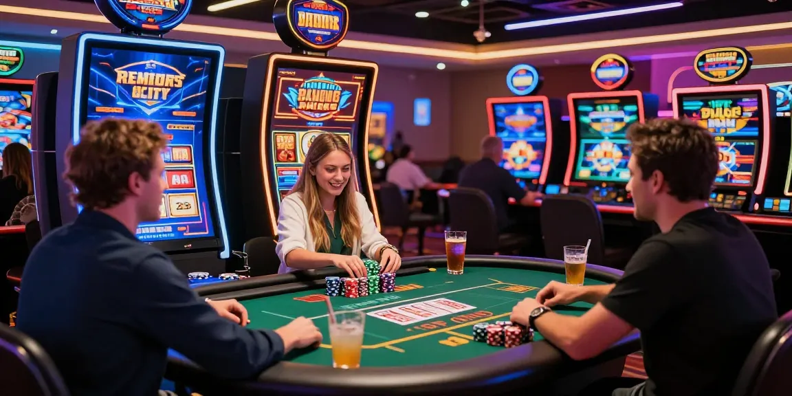 Engaging players enjoying games at casino jackpot city in a vibrant online setting with live dealers and colorful screens.