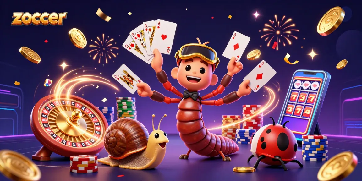Zoccer invites players into a thrilling casino scene with dynamic characters enjoying games and rewards.