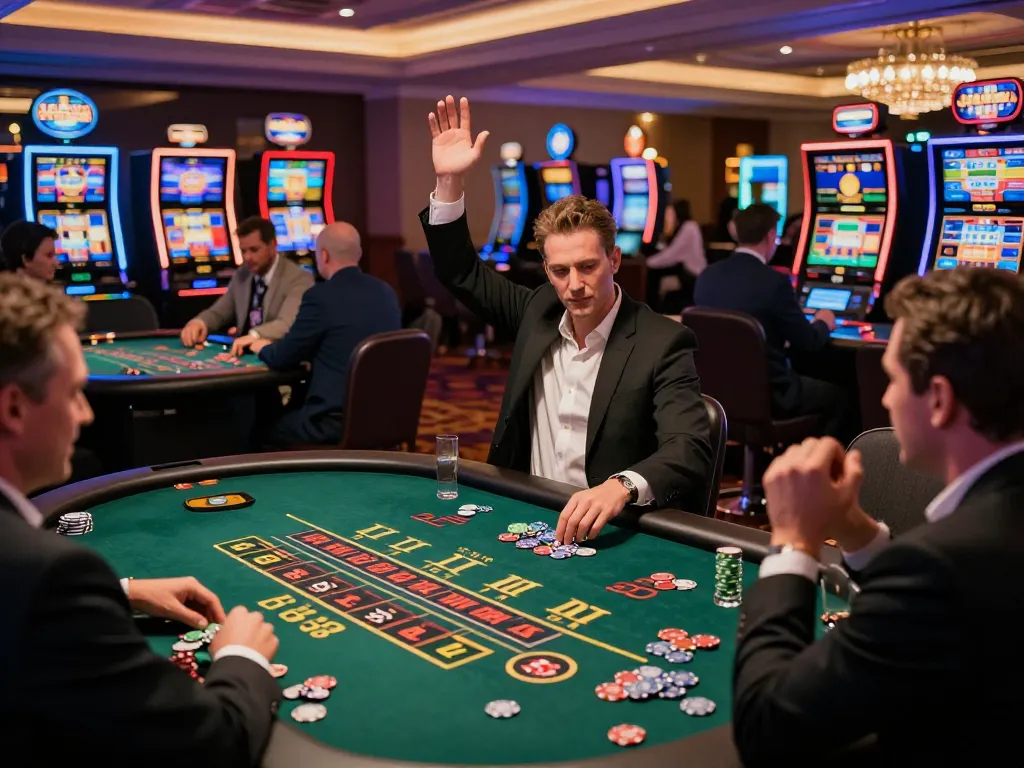 Players celebrating wins at sunwingo casino, showcasing vibrant gaming atmosphere and excitement.
