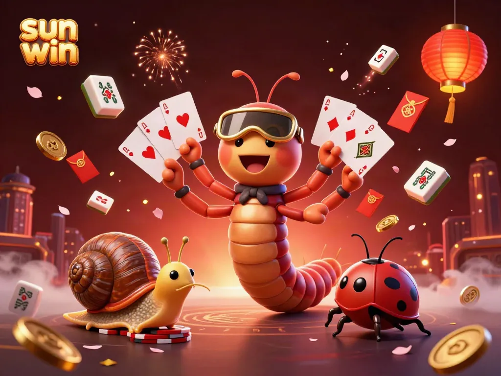 Engage with thrilling gaming experiences at sun win's colorful casino featuring a lively dealer.