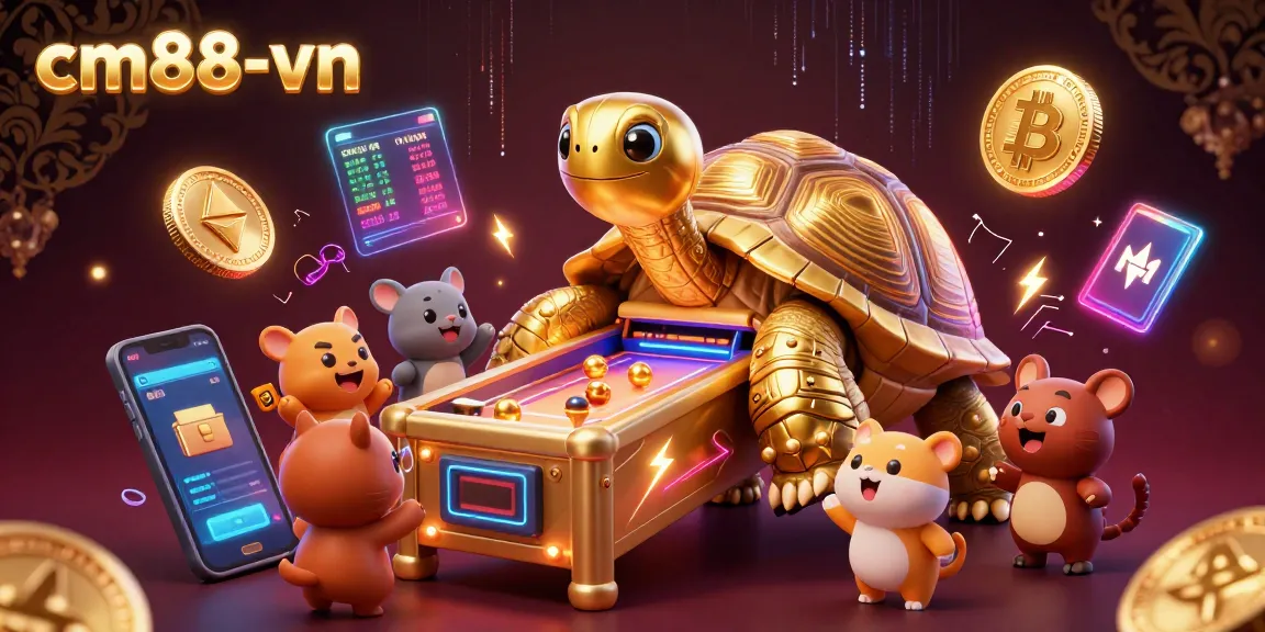 Experience high-energy gameplay at cm88-vn with a captivating illustration featuring dynamic gambling elements.