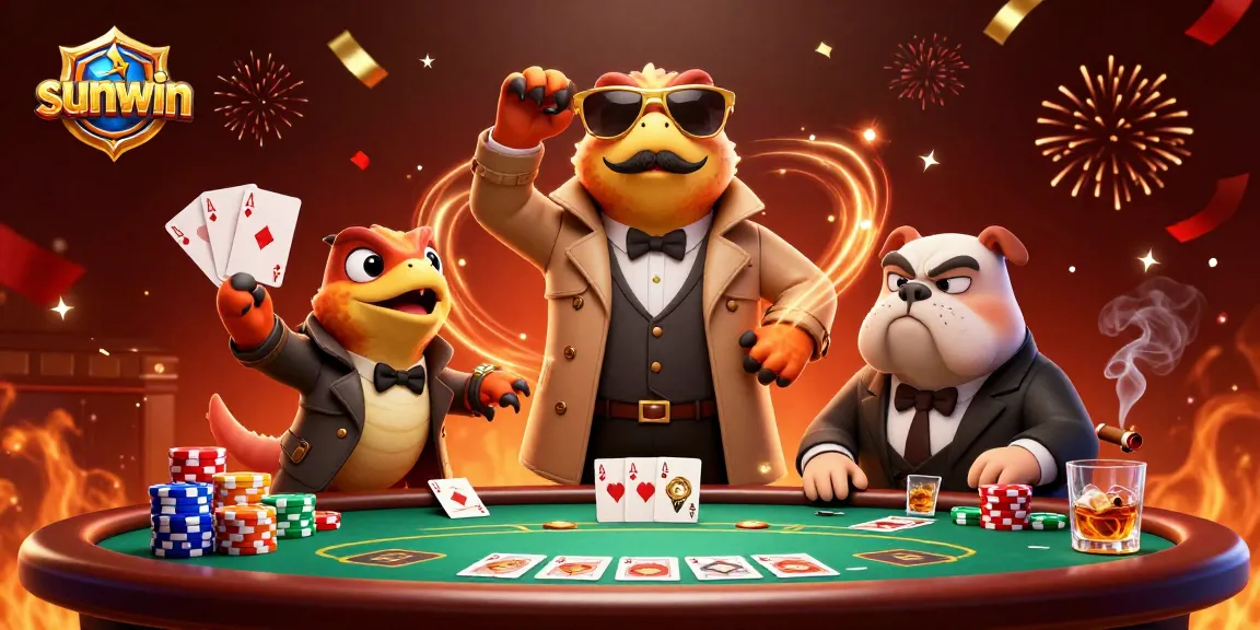 Experience the thrill with sunwin in this vibrant VIP casino scene featuring humorous raptors.