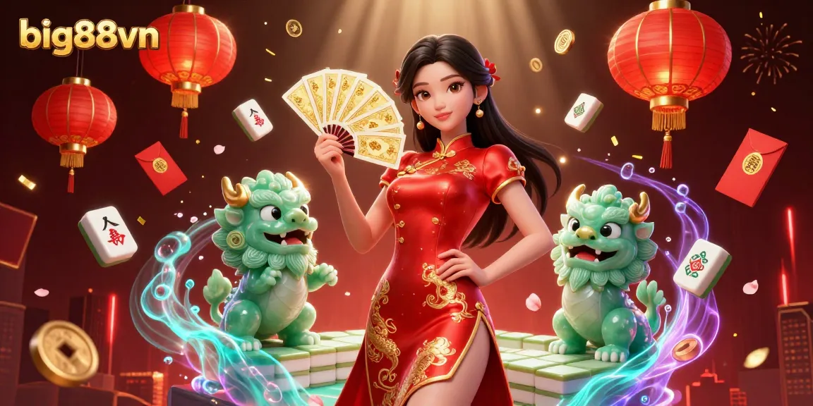 Experience big88vn’s lively casino adventure with a vibrant 3D illustration capturing gaming excitement.