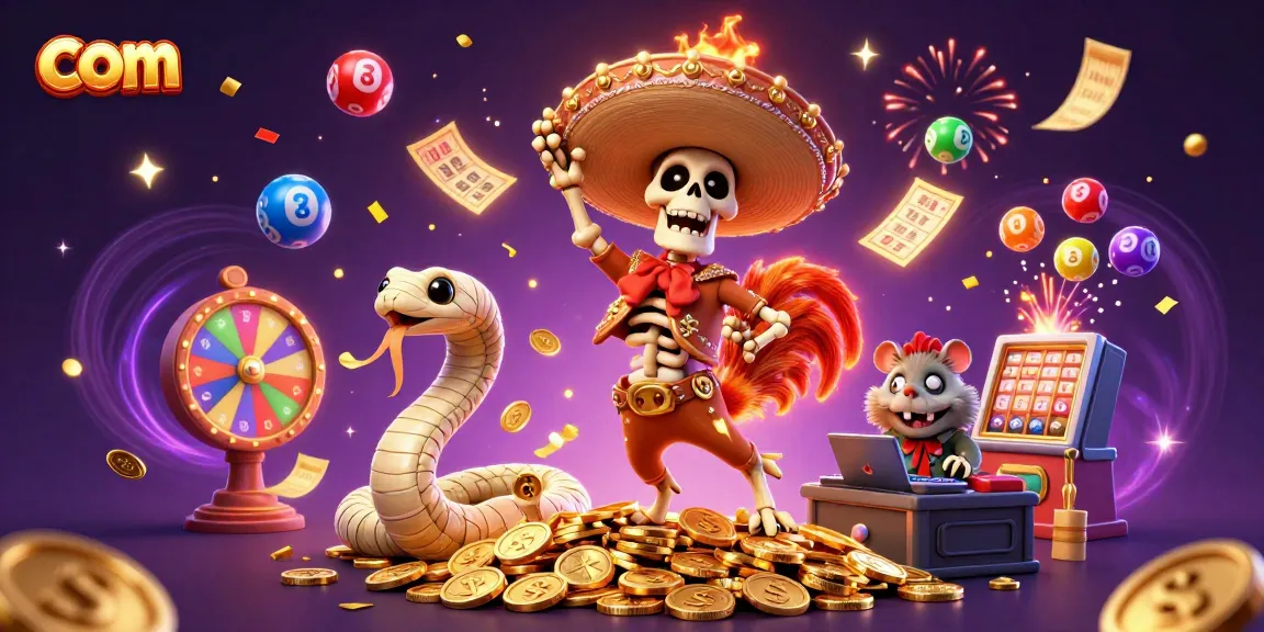 Win big with our exciting com lottery game featuring vibrant characters and dynamic elements!