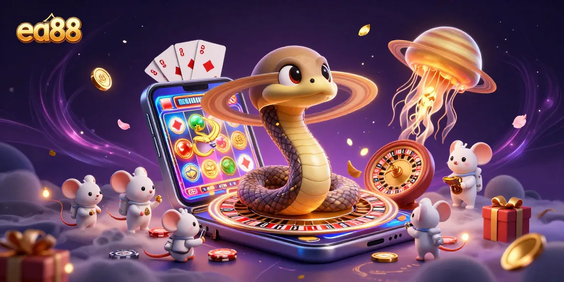 ea88 showcases immersive casino fun with joyous astronauts betting in a cosmic scene