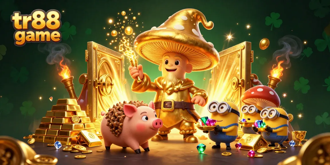 Experience thrilling wins at tr88 game with an enchanting wizard in a treasure-filled world.