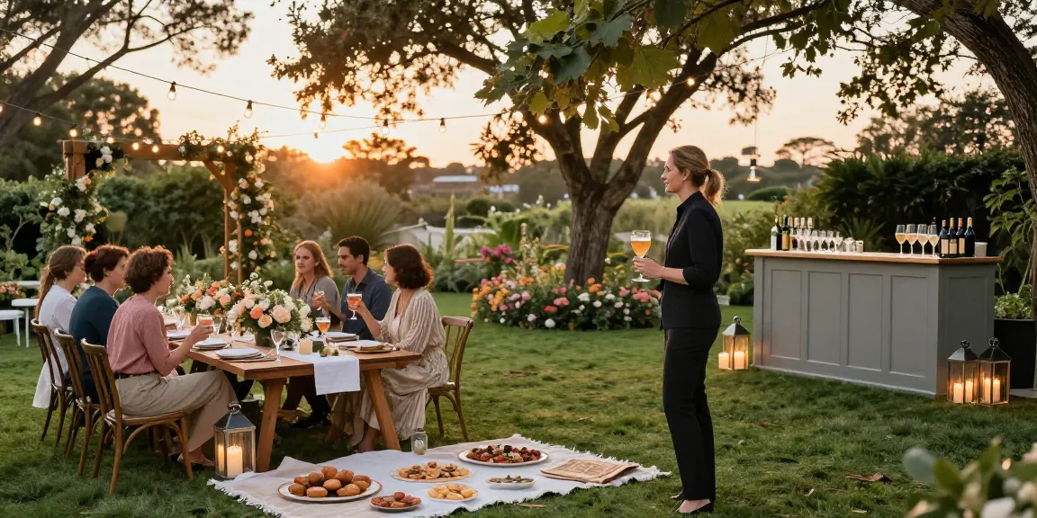 Charming outdoor garden party setup for inspiring entertaining blogs