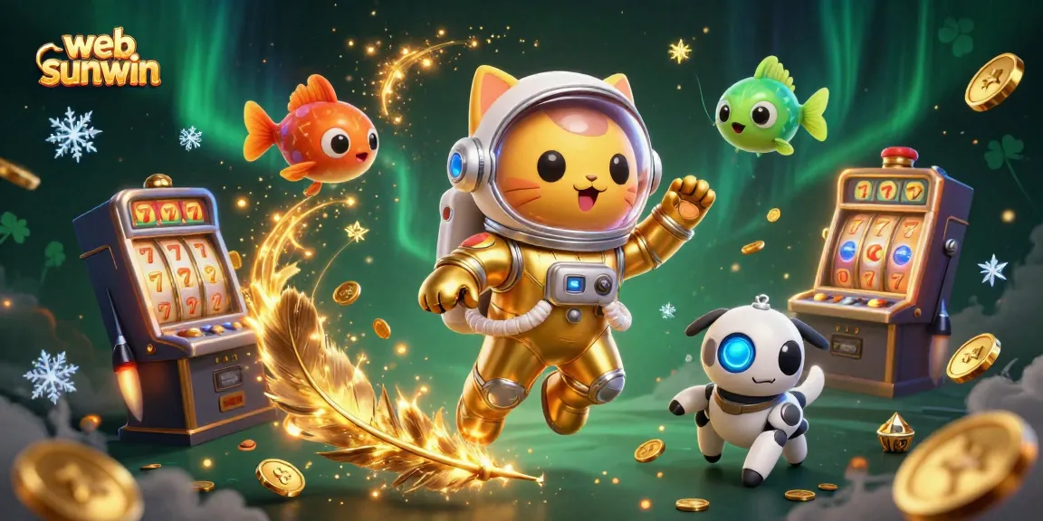 Spin and win big with web sunwin in this vibrant casino-themed digital illustration.