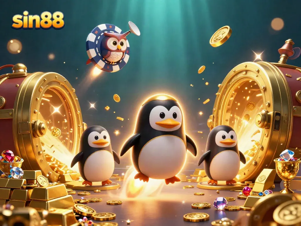 Experience thrilling gameplay at sin88 with a vibrant casino space adventure featuring golden treasures.