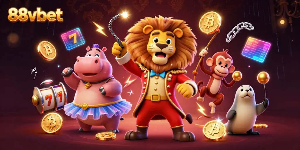 Experience vibrant gaming excitement with lively characters at 88vbet, showcasing animated casino fun.