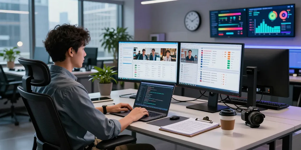 AI detector interface in a modern workspace monitoring flagged content with advanced analytics and data.