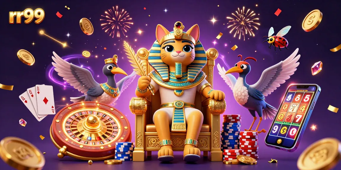 Spin the roulette wheel and unlock treasures with rr99's vibrant casino illustration.