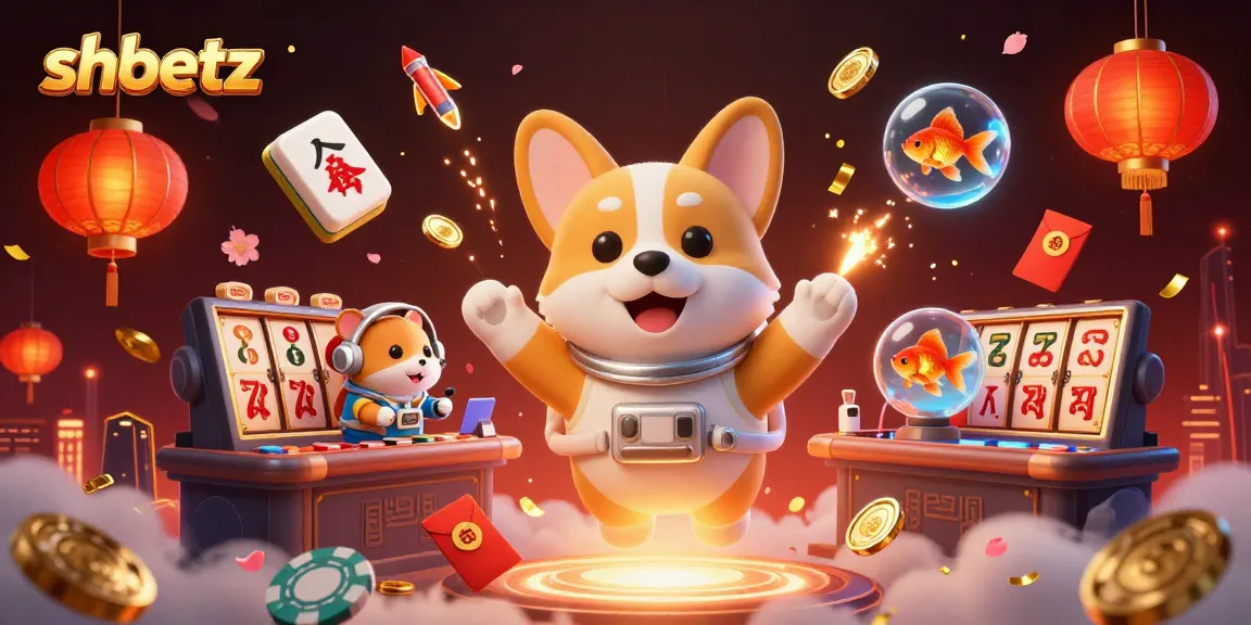 shbetz floating in a dynamic space casino scene with glowing elements and winning symbols.