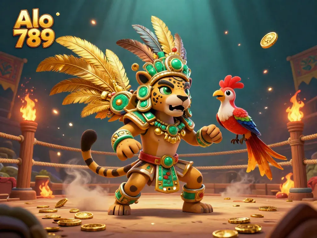 Alo 789 showcases a vibrant cockfighting arena, highlighting action and excitement.