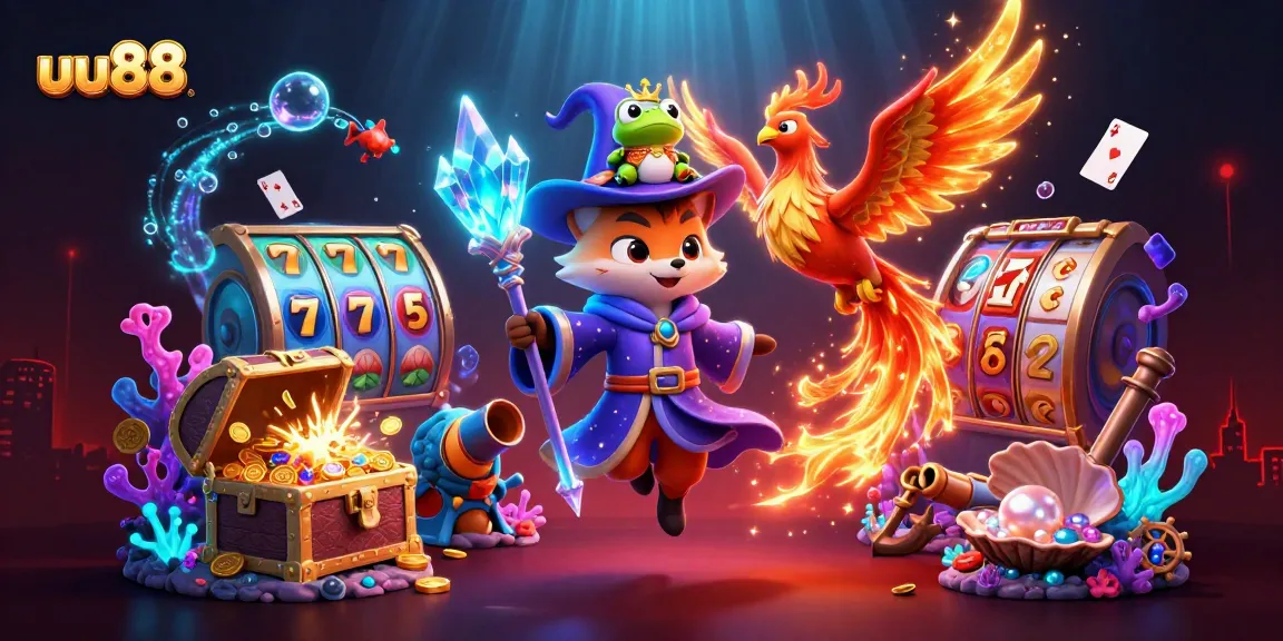 Experience thrilling gameplay at uu88 with vibrant slots, a mystical fox, and radiant jackpots.