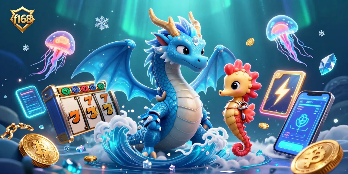 Engage with f168's fantasy casino world featuring a vibrant dragon and immersive gaming elements.