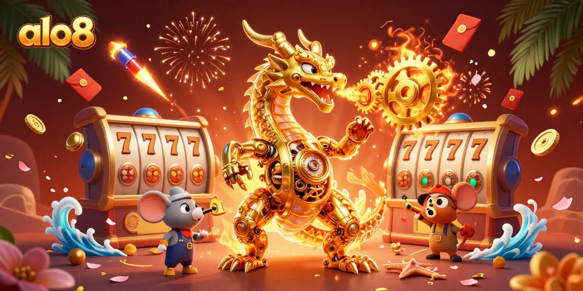 Play exciting jackpots at alo8 with golden dragon and vibrant casino elements.