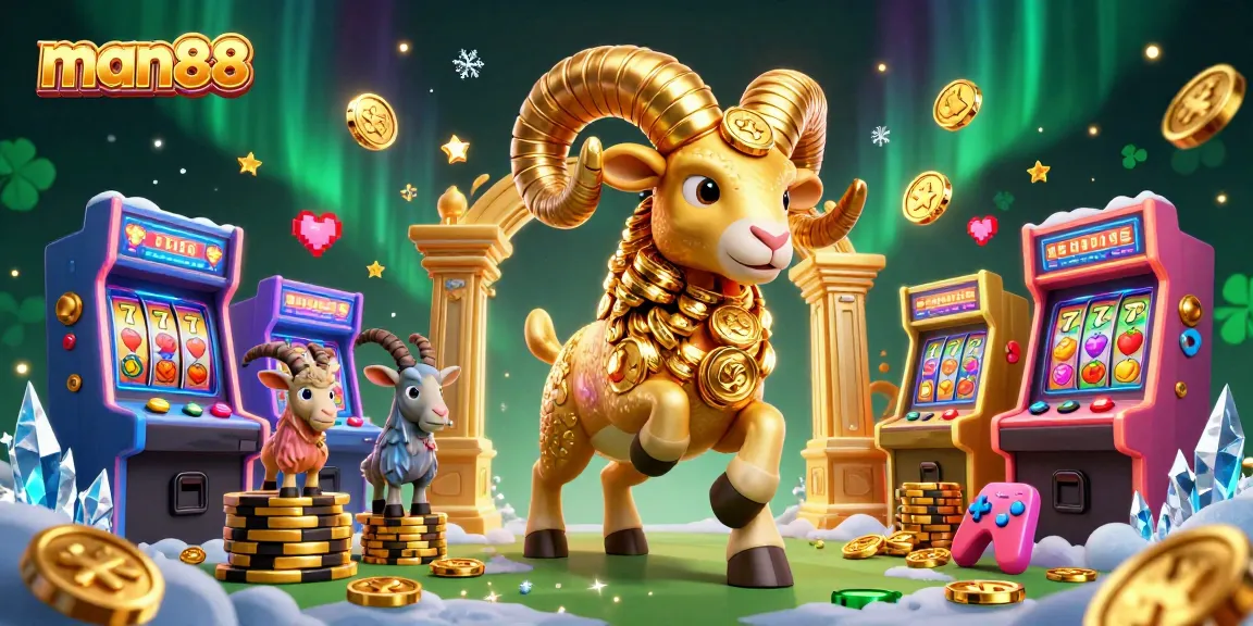 Experience dynamic gaming with man88 in this vibrant 3D illustration showcasing casino excitement.