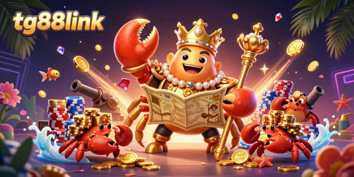 Engage in exciting fish shooting games at tg88link featuring a golden crab emperor and vibrant gameplay elements.